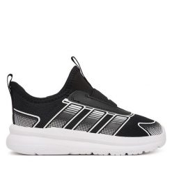 Sneakersy adidas. Czarne trampki i tenisówki chłopięce Adidas, bez wzorów, bez zapięcia. Za 149.99 zł.