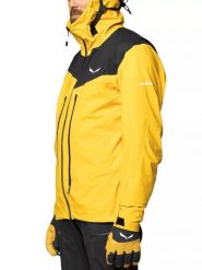 Kurtka narciarska męska Salewa Ortles Ptx 3L M Jacket. Czarne kurtki snowboardowe męskie Salewa, l, bez wzorów, z materiału, bez kaptura, narciarskie. Za 1,399.60 zł.