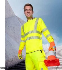 Ardon HiViz - t-shirt z długim rękawem - Pomarańczowy H5927 3XL. Brązowe bluzki z długim rękawem męskie Ardon, m, bez wzorów, bez kołnierzyka. Za 109.98 zł.