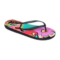 Japonki plażowe damskie Billabong Dama. Brązowe klapki damskie Billabong, bez wzorów, z materiału, sportowe, bez obcasa. Za 49.99 zł.