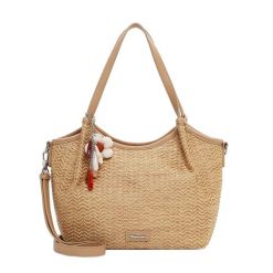 Tamaris Torebka Shopper TAS Konstantina Torby na zakupy 1 ct Jasnobrązowy Damski. Torby na ramię damskie Tamaris, z aplikacjami, z syntetyku, bez dodatków. Za 242.99 zł.