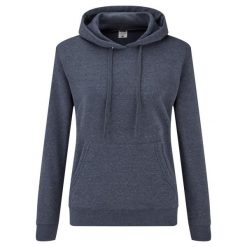 Dopasowana Bluza Damska Kaptur. Niebieskie bluzy damskie Fruit of the Loom, xs, bez wzorów, bez kaptura. Za 34.99 zł.
