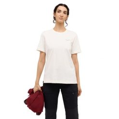 Koszulka damska Haglöfs. Białe t-shirty damskie Haglöfs, m, bez wzorów, z bawełny, klasyczne, bez kołnierzyka. Za 300.00 zł.