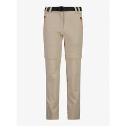 Spodnie dziewczęce CMP Nebuluxe. Brązowe spodnie sportowe dla dziewczynek CMP, na lato, bez wzorów, trekkingowe. Za 135.99 zł.