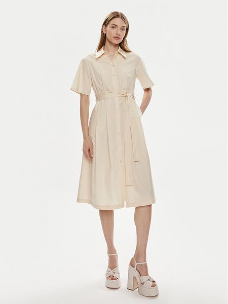 MAX&Co. Sukienka koszulowa Zeppa 2416221174200 Écru Regular Fit. Sukienki damskie MAX&Co., bez wzorów, z bawełny, bez kołnierzyka, bez ramiączek, koszulowe. Za 649.99 zł.