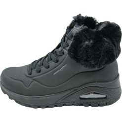Buty Skechers Uno RuggedFall Air, Kobiety. Czarne obuwie sportowe damskie Skechers, bez wzorów, z materiału, trekkingowe. Za 412.00 zł.