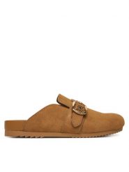 Guess Klapki FLPGAL ESU06 Brązowy. Brązowe klapki damskie Guess, z aplikacjami, z materiału, bez obcasa. Za 549.99 zł.