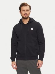 KARL LAGERFELD Bluza 705074 551900 Czarny Regular Fit. Czarne bluzy męskie KARL LAGERFELD, l, bez wzorów, z bawełny, bez kaptura. Za 999.99 zł.