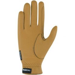 Rękawice jeździeckie Roeckl Grip. Brązowe rękawiczki dziecięce Roeckl, bez wzorów. Za 283.50 zł.