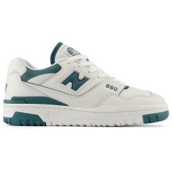 Buty damskie New Balance BBW550BI – białe. Białe obuwie sportowe damskie New Balance, bez wzorów, z materiału. Za 299.99 zł.
