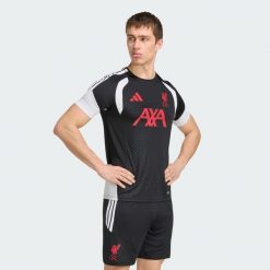 Koszulka Liverpool FC 26/27 Tiro Training. Szare koszulki sportowe męskie Adidas, xs, bez wzorów, z materiału, bez kołnierzyka, bez ramiączek, na fitness i siłownię, climacool (adidas). Za 239.00 zł.