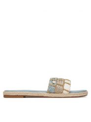 Roxy Espadryle E6018-5 Niebieski. Niebieskie espadryle damskie Roxy, bez wzorów, z materiału, bez obcasa, bez zapięcia. Za 95.99 zł.
