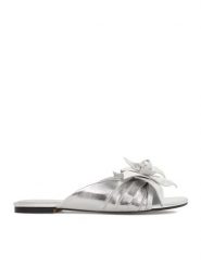 GINO ROSSI Klapki CEO-ROSE-LT-2221-1 Srebrny. Szare klapki damskie Gino Rossi, bez wzorów, ze skóry, bez obcasa. Za 349.99 zł.