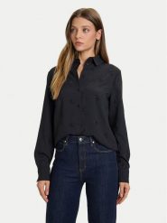Guess Koszula W5BH80 W2982 Czarny Regular Fit. Czarne bluzki damskie Guess, s, z aplikacjami, z syntetyku, bez kołnierzyka, bez ramiączek. Za 399.99 zł.