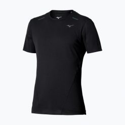 Koszulka do biegania męska Mizuno Tech Light DAF. Czarne koszulki sportowe męskie Mizuno, m, bez wzorów, z materiału, bez kołnierzyka, bez ramiączek, do biegania. Za 149.99 zł.