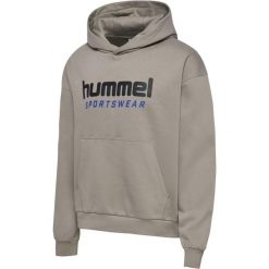 Bluza z kapturem Hummel Boxy Logo. Szare bluzy dla niemowląt Hummel, bez wzorów, z kauczuku, bez ramiączek, z kapturem. Za 352.50 zł.