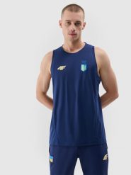 Париж/Україна - Чоловіча функціональна майка tank top Polartec Power Dry - темно-синій. T-shirty męskie 4f, xl, bez wzorów, bez kołnierzyka. W wyprzedaży za 999.90 zł.