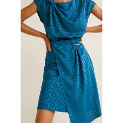 Mango - Spódnica Jacky. Niebieskie spódnice damskie Mango, z materiału. Za 139.90 zł.