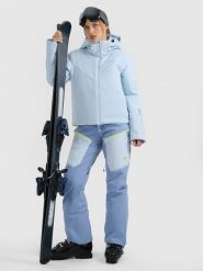 4F Spodnie narciarskie membrana 15000 damskie - granatowe S. Niebieskie spodnie snowboardowe damskie 4f, na zimę, s, bez wzorów, z materiału, narciarskie, thinsulate. W wyprzedaży za 649.99 zł.