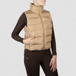 Horka Bodywarmer Daphne - Mokka. Brązowe kurtki damskie Horka, bez wzorów, z puchu, bez kaptura. Za 345.50 zł.