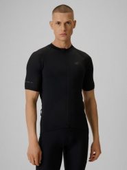 4F Koszulka kolarska męska - czarna XXL. Czarne t-shirty męskie 4f, m, bez wzorów, klasyczne, bez kołnierzyka. Za 159.99 zł.
