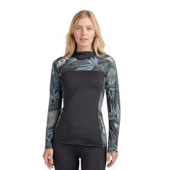Koszulka do pływania damska Dakine Hd Snug Fit Rashguard Hoodie. Czarne t-shirty damskie Dakine, s, bez wzorów, bez kołnierzyka. Za 179.99 zł.
