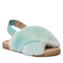 Sandały EMU Australia. Zielone sandały dziewczęce Emu Australia, bez zapięcia. Za 249.99 zł.