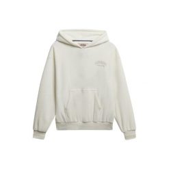 Damska bluza z kapturem z weluru Superdry Country Club Relax. Białe bluzy damskie Superdry., xs, bez wzorów, z weluru, z kapturem. Za 337.30 zł.