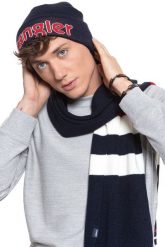 MĘSKA CZAPKA ZIMOWA WRANGLER KABEL BEANIE BLUE DEPTHS W0U1UHXJY 112125780. Niebieskie czapki i kapelusze męskie Wrangler, na zimę, bez wzorów. W wyprzedaży za 39.99 zł.