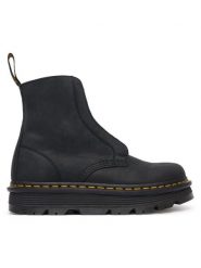 Dr. Martens Botki Zebzag Laceless Black Wyoming DM42653001 Czarny. Czarne botki damskie Dr. Martens, ze skóry, bez obcasa, na płaskiej podeszwie, bez zapięcia. Za 859.99 zł.