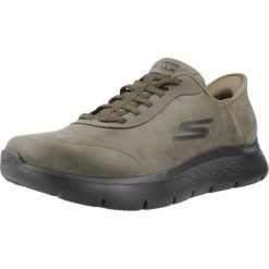 Buty SKECHERS SLIP - INS GO WALK FLEX - SMOOT Zielony. Zielone trekkingi męskie Skechers, trekkingowe. Za 404.54 zł.