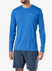 Bluza bez kaptura Montane Dart Nano Long Sleeve T-Shirt. Niebieskie bluzki z długim rękawem męskie Montane, l, bez wzorów, z materiału, bez kołnierzyka. Za 236.49 zł.