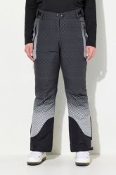 Damskie Spodnie narciarskie wodoodporne kropki paski na rzep. Czarne spodnie materiałowe damskie Ulla Popken, plus size, bez wzorów, z elastanu. Za 639.99 zł.
