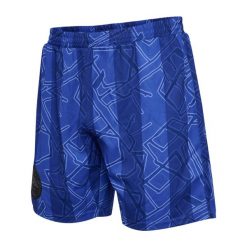 Spodenki bramkarskie Hummel DBU-Halo 24. Niebieskie szorty sportowe damskie Hummel, bez wzorów, sportowe, do piłki nożnej. Za 263.00 zł.