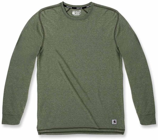 Carhartt Koszulka Carhartt LWD LongSleeve CHIVE HEATHER. Brązowe bluzki z długim rękawem męskie Carhartt, m, bez wzorów, bez kołnierzyka. Za 212.99 zł.