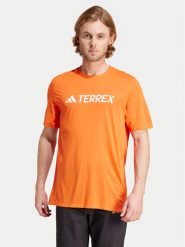 Adidas Koszulka techniczna Terrex Multi Endurance Tech IY9427 Pomarańczowy Regular Fit. Brązowe koszulki sportowe męskie Adidas, m, bez wzorów, z syntetyku, bez kołnierzyka, bez ramiączek, trekkingowe. Za 99.99 zł.