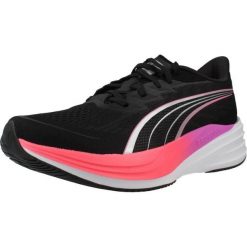 Buty do biegania PUMA Darter Pro 2 Noir. Czarne obuwie sportowe damskie Puma, bez wzorów, z materiału, do biegania. Za 258.80 zł.