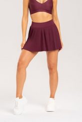 Spódniczka fitness damska Gym Glamour Court. Czarne spódnice damskie GYM GLAMOUR, xs, bez wzorów, ze skóry, eleganckie, dopasowane. Za 129.99 zł.