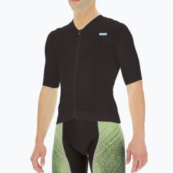 Koszulka rowerowa męska UYN Airwing B026. Czarne bluzy męskie UYN, m, bez wzorów, bez kołnierzyka, bez ramiączek, rowerowe. Za 339.99 zł.