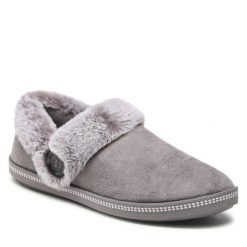 Kapcie Skechers. Szare kapcie damskie Skechers, bez wzorów. Za 149.99 zł.