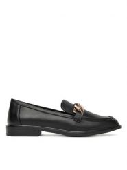 DeeZee Loafersy 13293-8 Czarny. Czarne mokasyny damskie DeeZee, ze skóry. Za 129.99 zł.