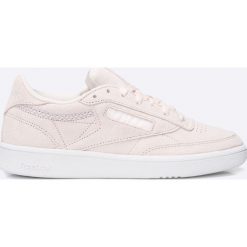 Reebok Classic - Buty Club C Trim Nbk. Szare obuwie sportowe damskie Reebok Classic, z gumy. W wyprzedaży za 219.90 zł.