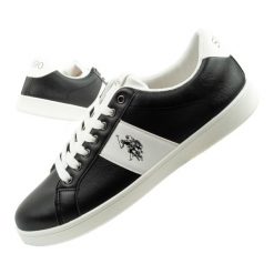 Buty trampki sneakersy męskie U.S. Polo Assn. Czarne trampki męskie U.S. Polo Assn., bez wzorów, eleganckie, bez zapięcia. Za 169.00 zł.