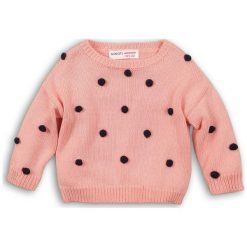 Minoti Dziewczęcy Sweter Z Czarnymi Pomponami 92 - 98 Różowy. Swetry dla dziewczynek marki Minoti. Za 89.00 zł.