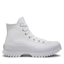 Buty do chodzenia damskie Converse Ctas Lugged 2.0. Białe obuwie sportowe damskie Converse, bez wzorów, z materiału, trekkingowe. W wyprzedaży za 441.95 zł.