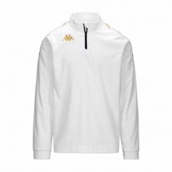 Kurtka z dresu Kappa Gassolo. Białe kurtki męskie Kappa, bez wzorów, z dresówki, sportowe, bez kaptura. Za 246.50 zł.