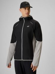 4F Bluza do biegania regular z kapturem męska - szara M. Szare bluzy męskie 4f, l, bez wzorów, z kapturem, do biegania. Za 249.99 zł.