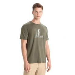 Koszulka Turystyczna Męska Icebreaker Tech Lite II SS Tee Polar Paddle T-Shirt. Zielone koszulki sportowe męskie Icebreaker, m, bez wzorów, z polaru, bez kołnierzyka, bez ramiączek, trekkingowe. Za 321.78 zł.