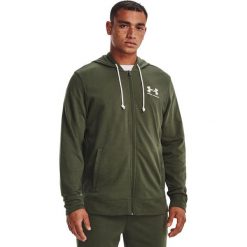 Bluza z kapturem Under Armour Rival Terry LC FZ, Mężczyźni. Zielone bluzy męskie Under Armour, m, bez wzorów, z bawełny, z kapturem, na fitness i siłownię. Za 390.00 zł.