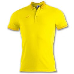 Koszulka polo do tenisa męska Joma Bali II. Żółte koszulki polo męskie Joma, l, bez wzorów, z bawełny, bez kołnierzyka, bez ramiączek, do piłki nożnej. Za 198.00 zł.